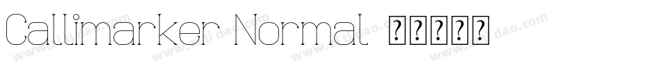 Callimarker Normal字体转换